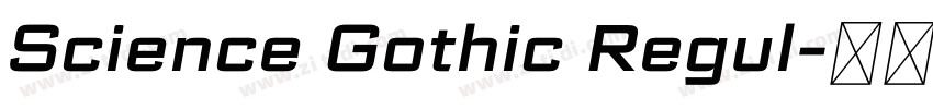 Science Gothic Regul字体转换